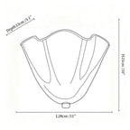 Organic Wave Shell Wall Sconce Line Art Dimension Diagram