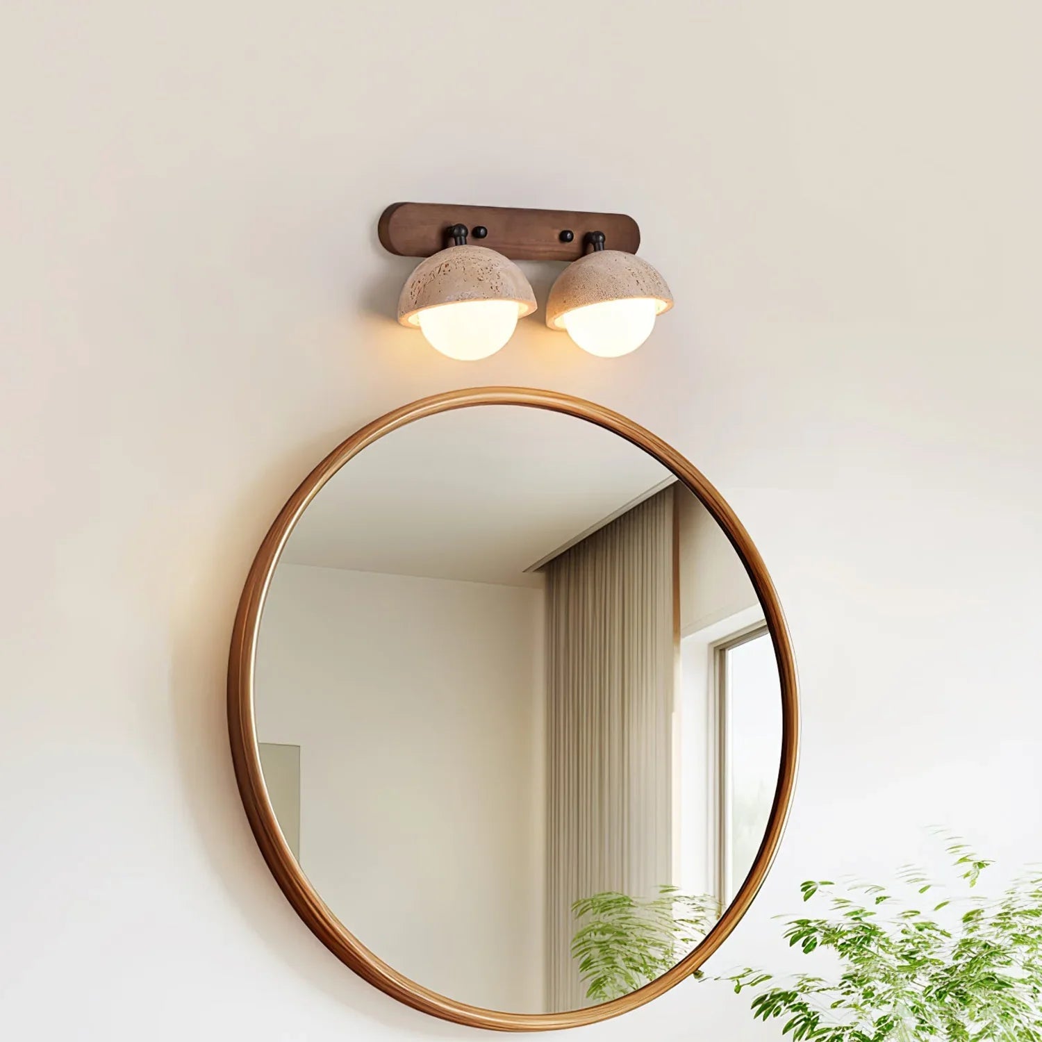 Globe Pecherna Travertine Wall Sconce