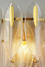 Close Up View of Feather Glass Petals Texture and Edge Details