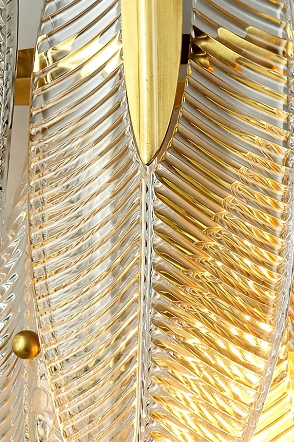 Close Up View of Gold Vein Patterns and Frame Connection