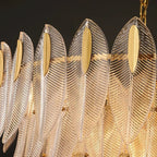 Close Up View of Gold Vein Patterns and Multi-Tier Frame Structure