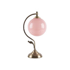 Gooseneck Brass Globe Table Lamp