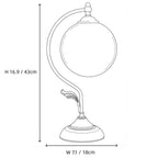 Gooseneck Brass Globe Table Lamp