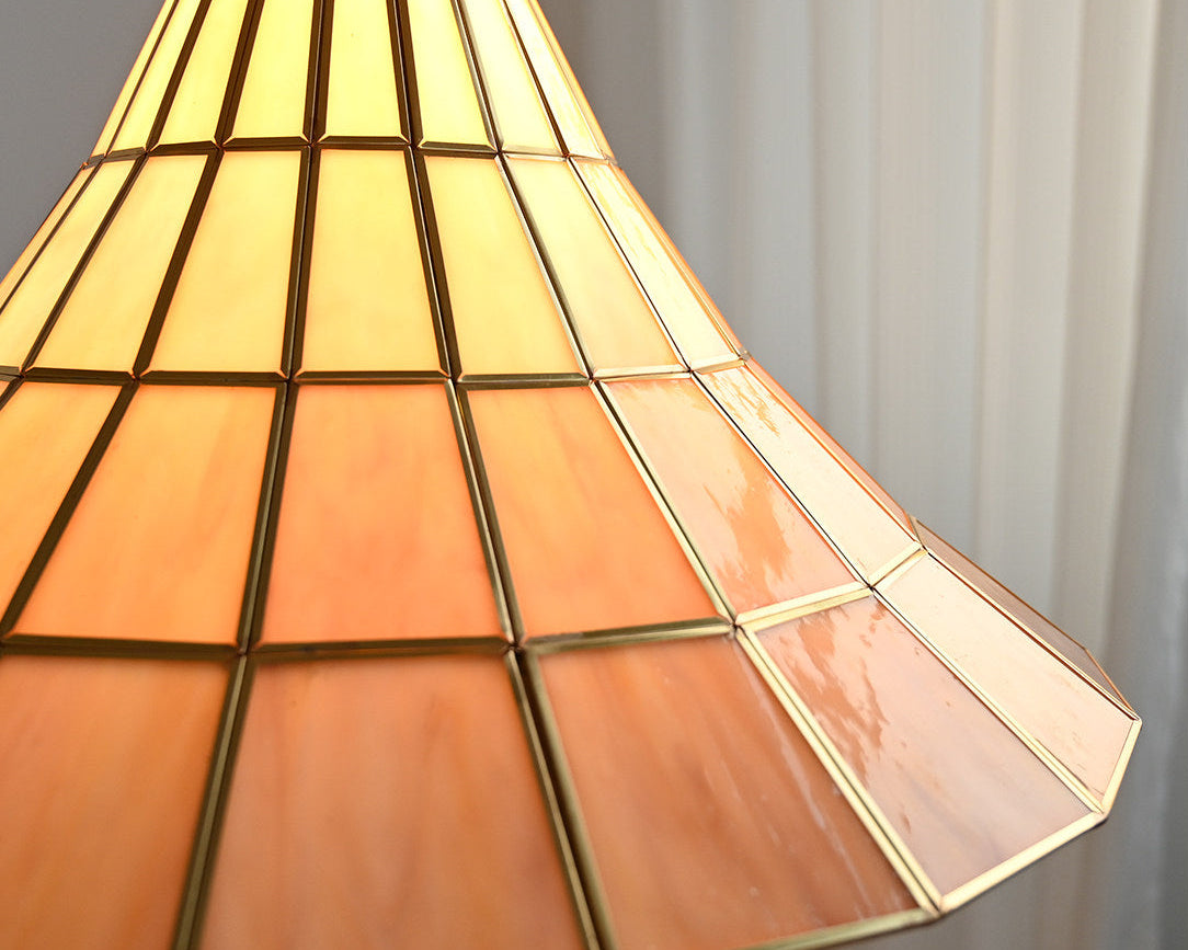 Conical Stained Glass Pendant