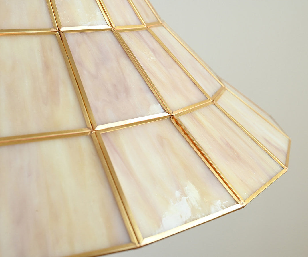 Conical Stained Glass Pendant