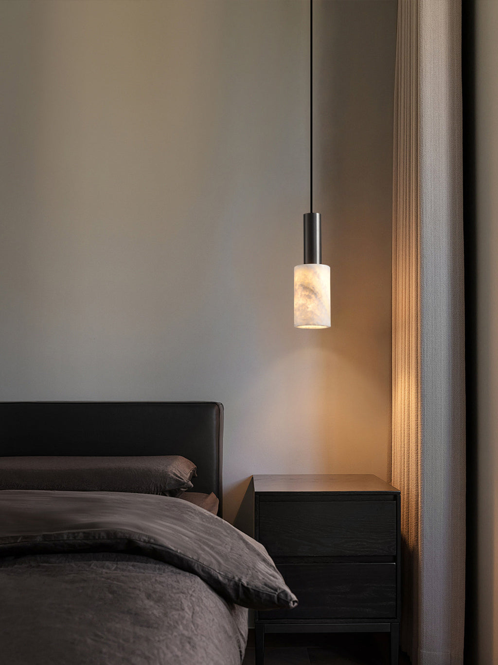 Cylinder Alabaster Pendant Light