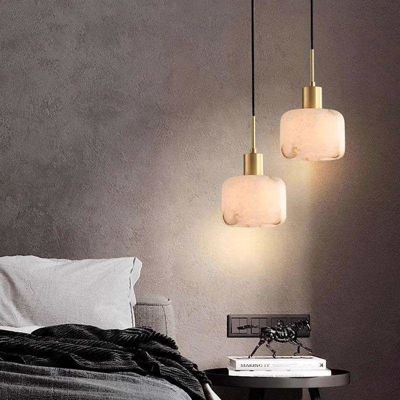 Halden Drum Alabaster Pendant Light