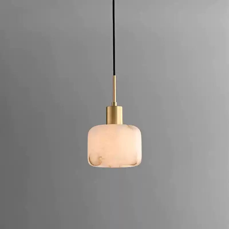 Halden Drum Alabaster Pendant Light