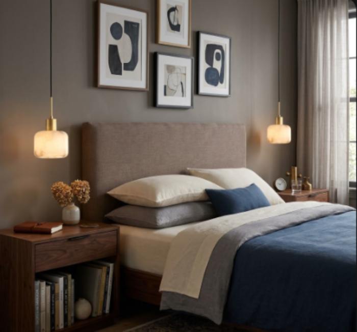 Halden Drum Alabaster Pendant Light