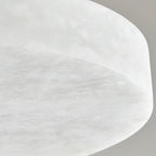 Detail View of Illuminated Alabaster Art Glass Shade Edge