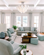 Modern White Disc Ceiling Light in Open Plan Living Area