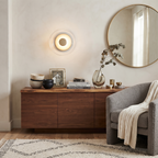 Hand-Blown Glass Dome Sconce