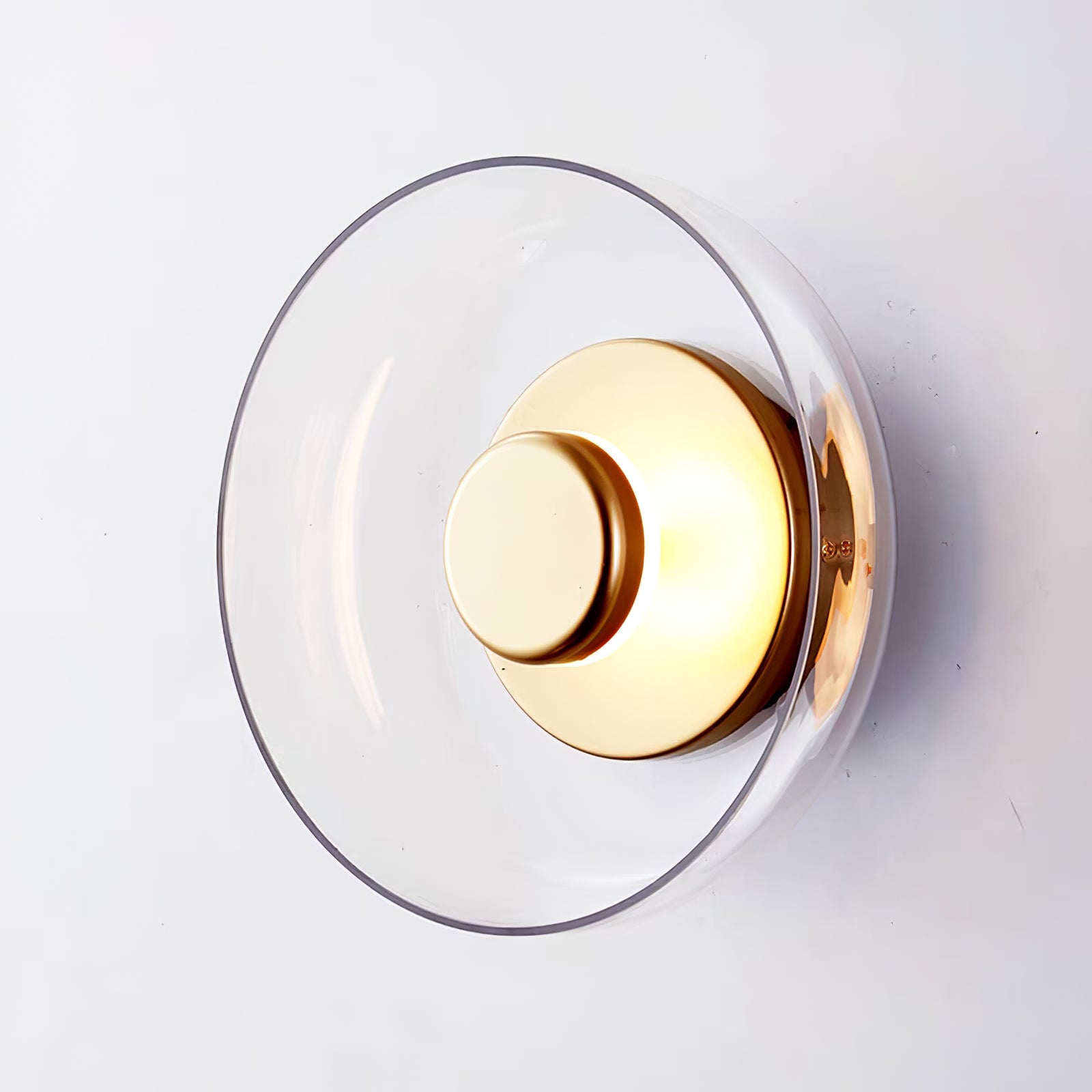 Hand-Blown Glass Dome Sconce
