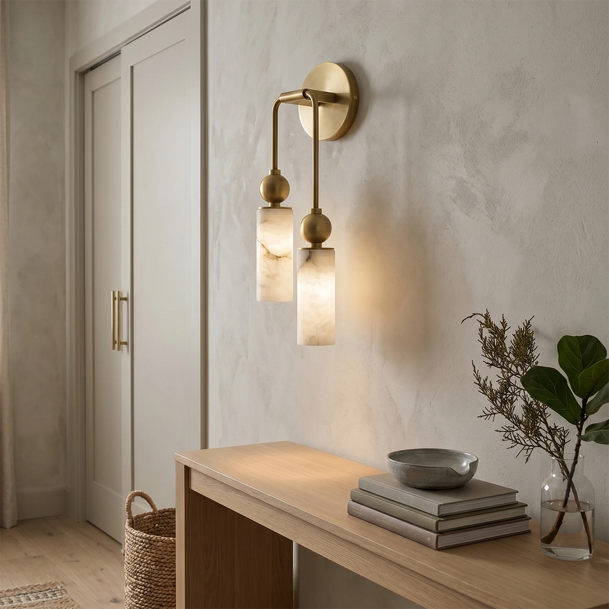 Harlin Alabaster Wall Sconce