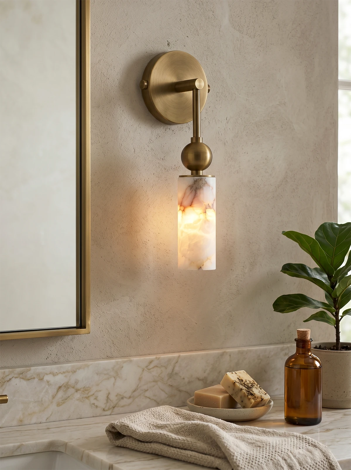 Harlin Alabaster Wall Sconce