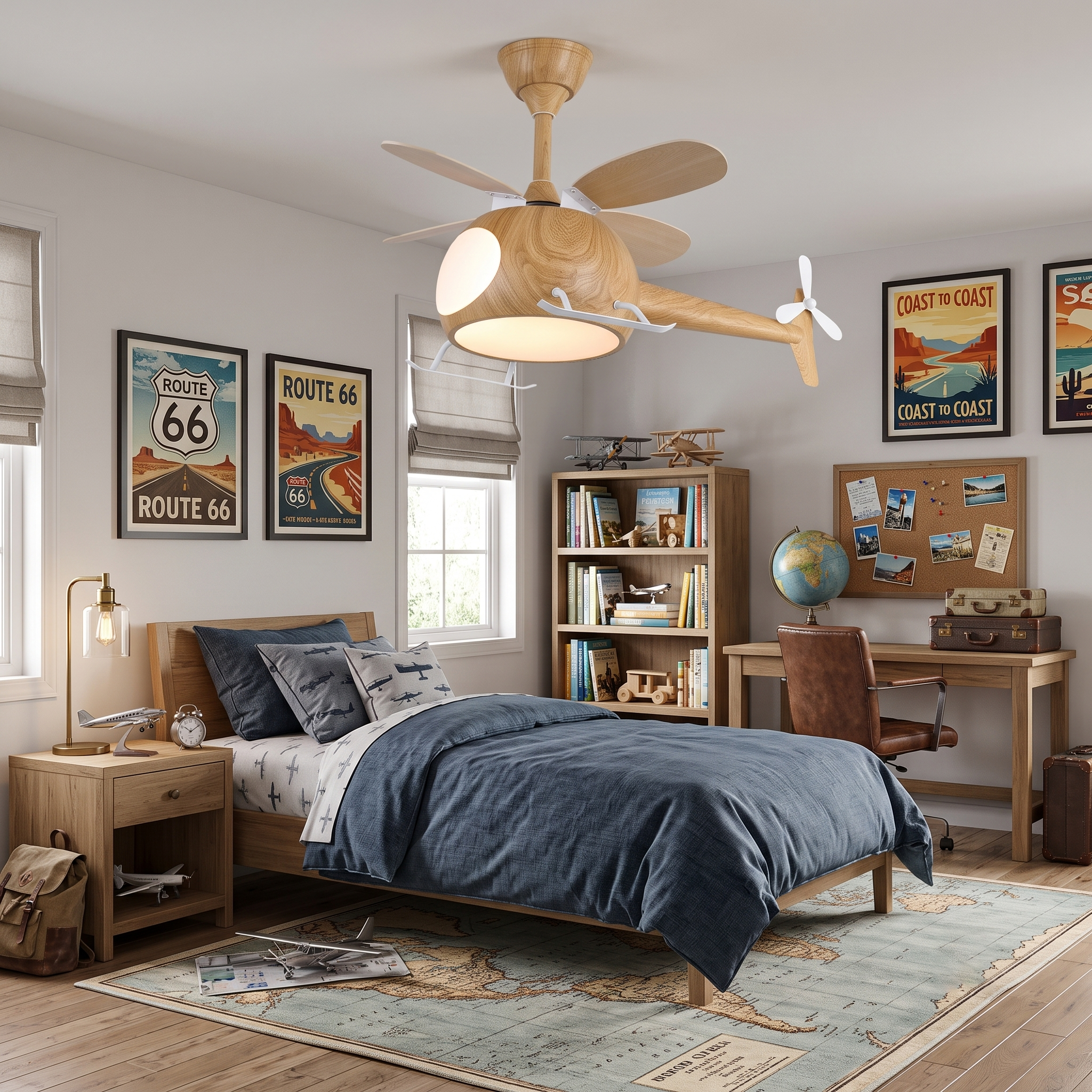 Helicopter Novelty Ceiling Fan Light