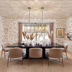 Modern Rectangular Crystal Prism Chandelier in Elegant Dining Space