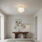 Modern Green Art Glass Ceiling Light in Modern Hallway