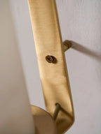 Detail View of Brass Mounting Bracket and Support Stem