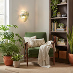Modern Green Colorful Disc Wall Sconce in Cozy Living Space