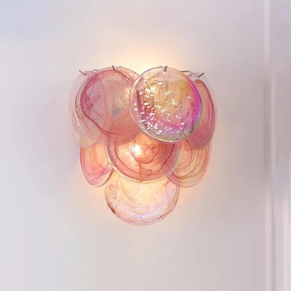 Illuminated Modern Light Colorful Disc Wall Sconce Studio Display