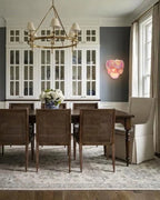 Modern Colorful Disc Wall Sconce in Formal Dining Room
