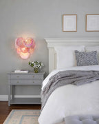 Modern Colorful Disc Wall Sconce in Master Bedroom Setting