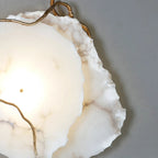 Irregular Alabaster Brass Wall Lamp