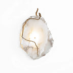 Irregular Alabaster Brass Wall Lamp