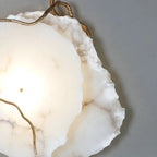 Irregular Alabaster Brass Wall Lamp