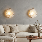 Irregular Alabaster Brass Wall Lamp