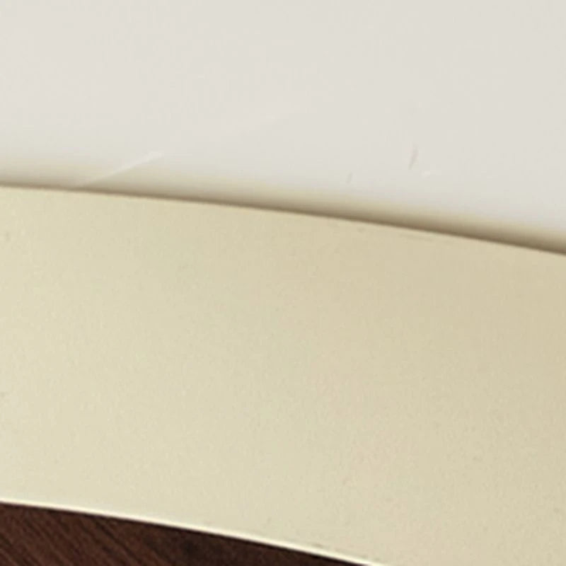 Close Up View of Wood and Metal Frame on Ceiling Light