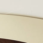 Close Up View of Wood and Metal Frame on Ceiling Light