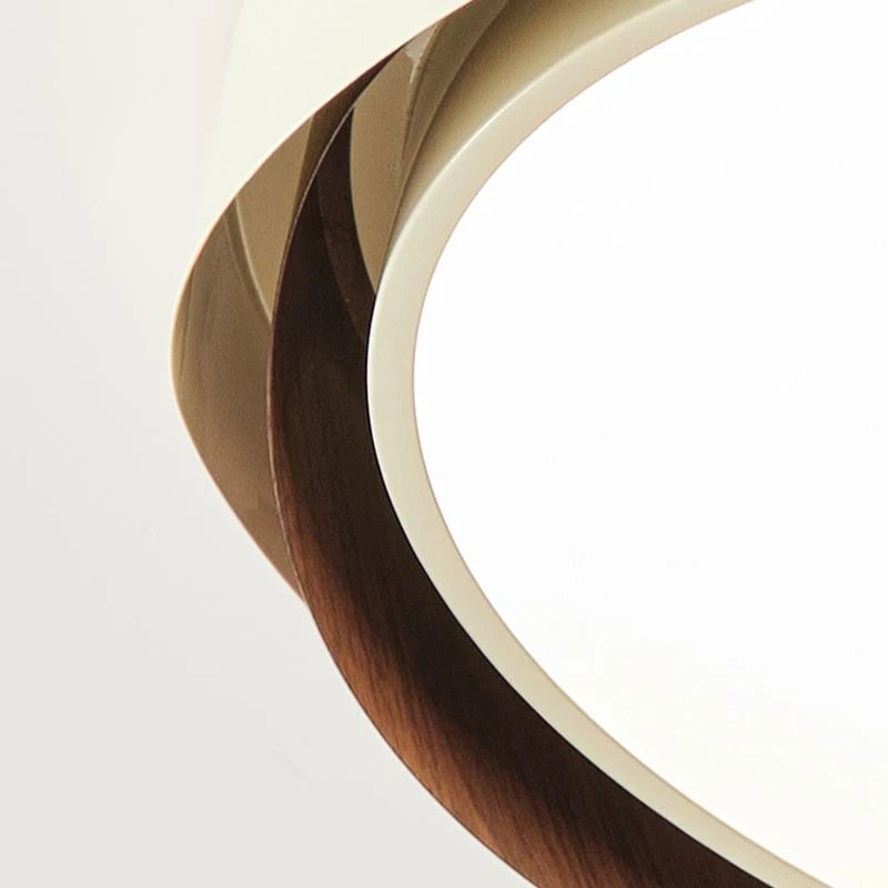 Close Up View of Interlocking Ring Structure on Ceiling Light