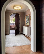 Modern Flush Mount Ceiling Light in Arched Foyer Entryway