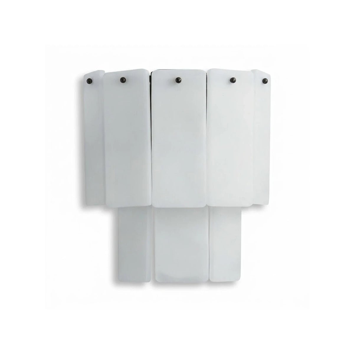 Modern Tiered Alabaster Panel Wall Sconce on White Background