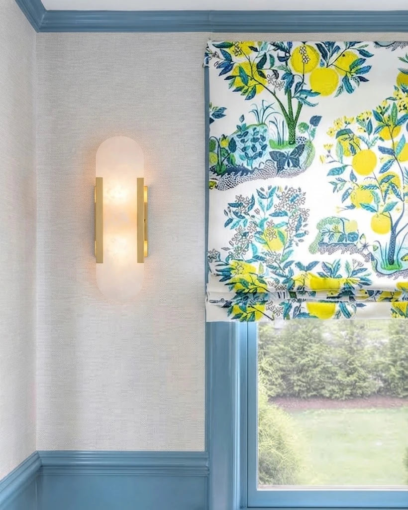 Modern Art Glass Wall Sconce in Contemporary Interior Setting