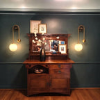 Modern Glass Globe Wall Sconce in Designer Foyer Interior