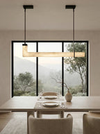 L-Shaped Linear Alabaster Pendant Lamp