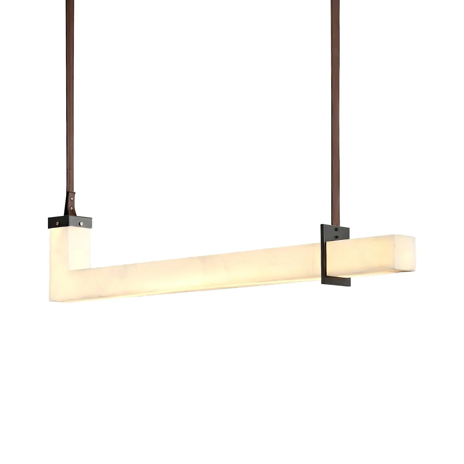 L-Shaped Linear Alabaster Pendant Lamp