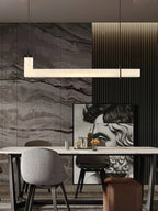 L-Shaped Linear Alabaster Pendant Lamp