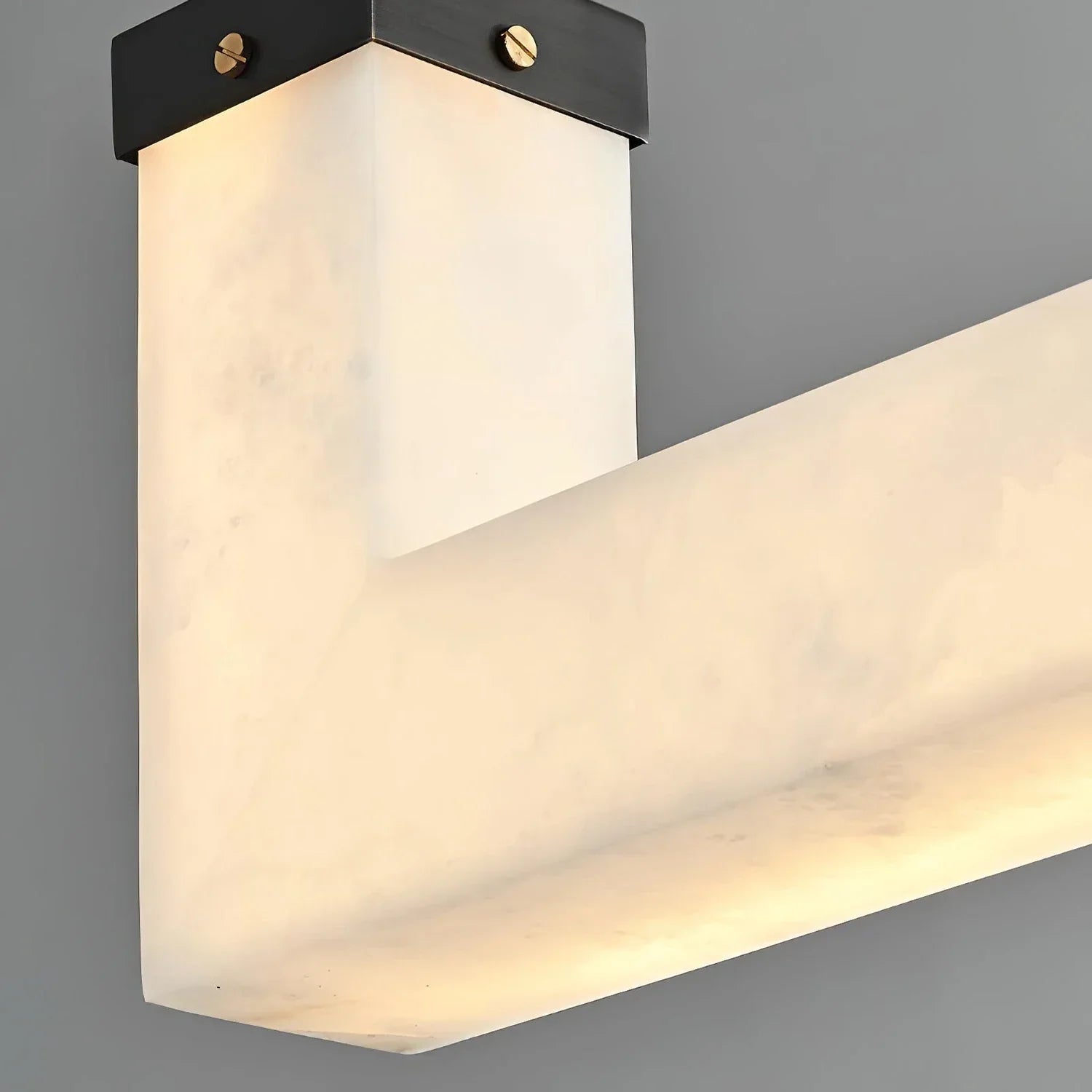L-Shaped Linear Alabaster Pendant Lamp