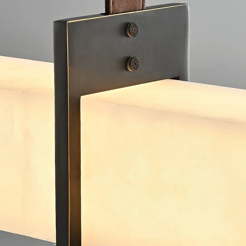 L-Shaped Linear Alabaster Pendant Lamp