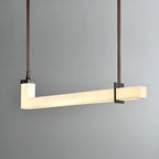 L-Shaped Linear Alabaster Pendant Lamp