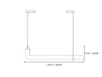 L-Shaped Linear Alabaster Pendant Lamp