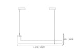 L-Shaped Linear Alabaster Pendant Lamp