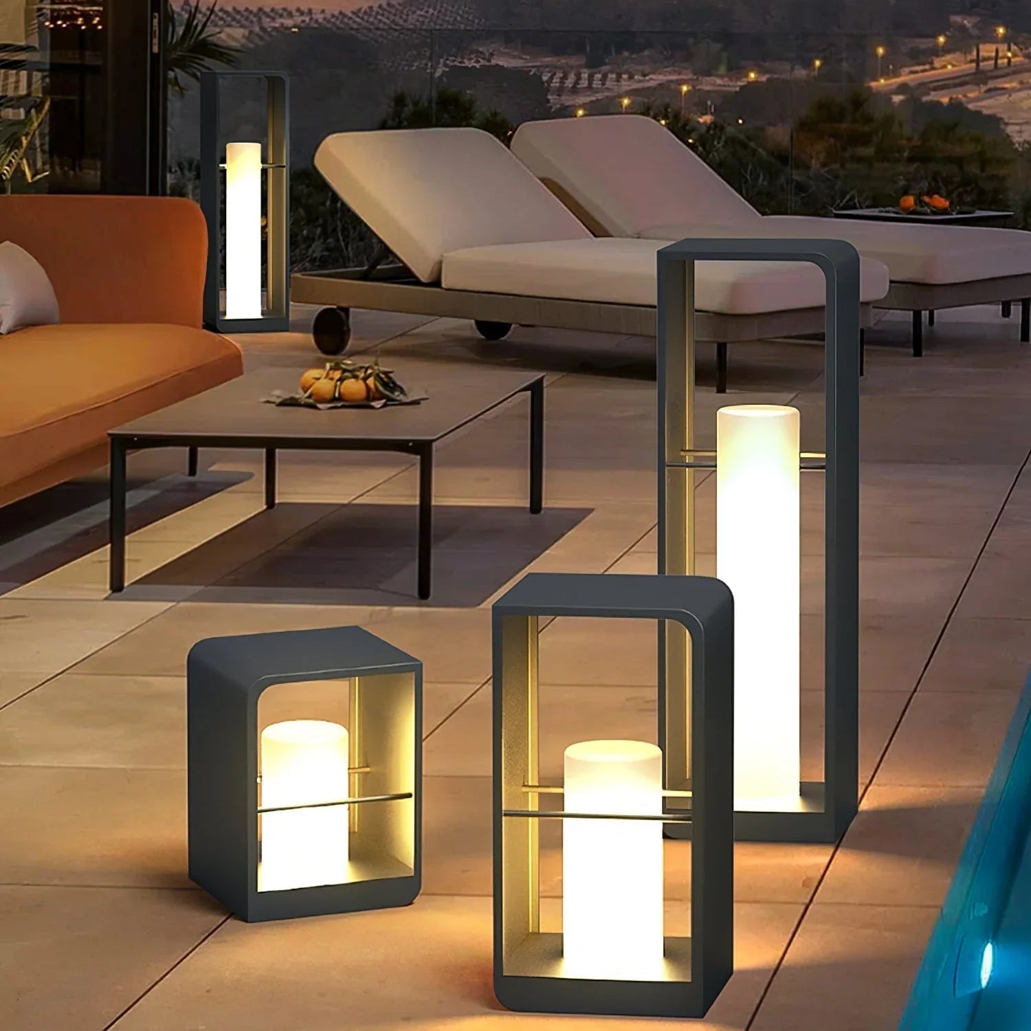 LED-Laternen-Gartenleuchte
