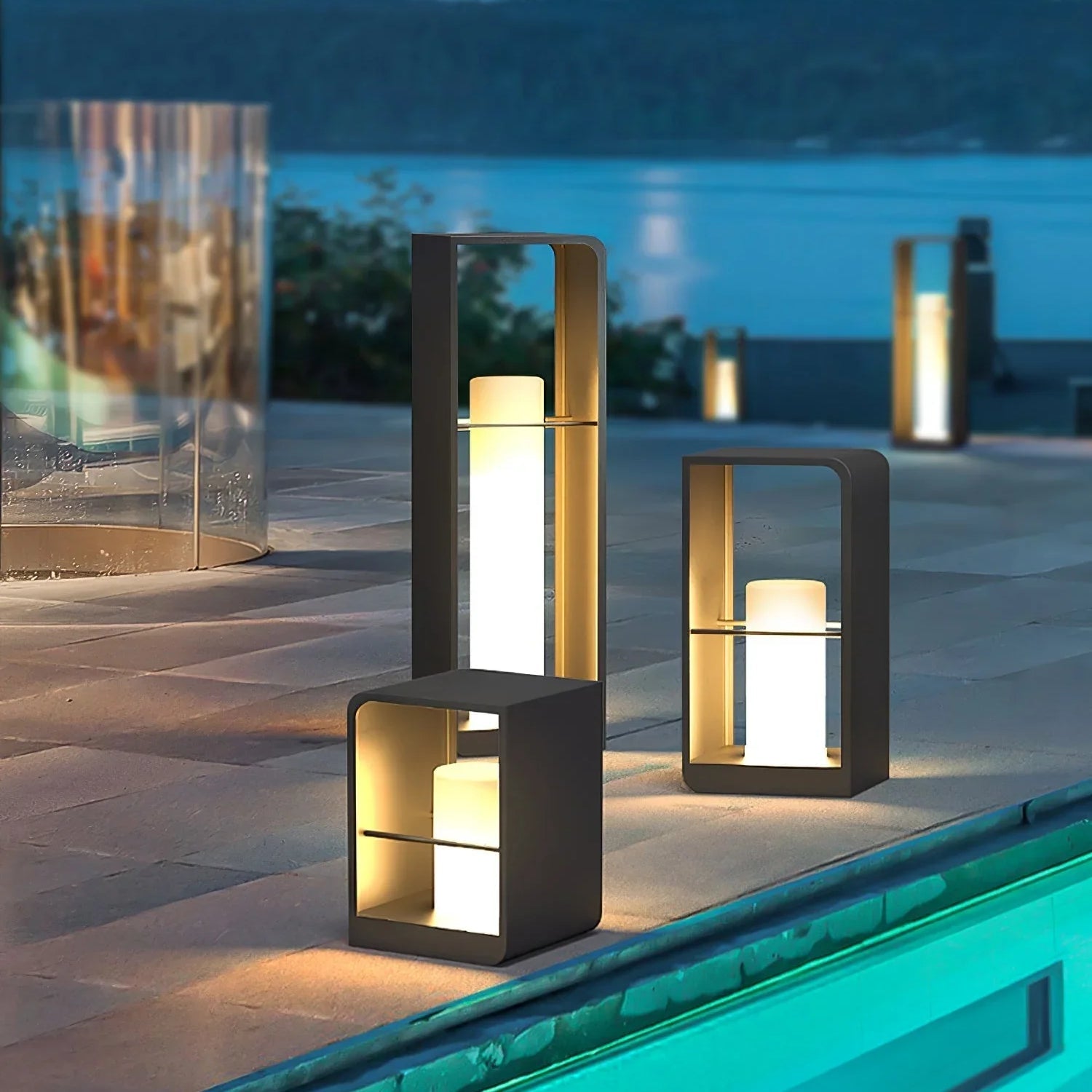 LED-Laternen-Gartenleuchte