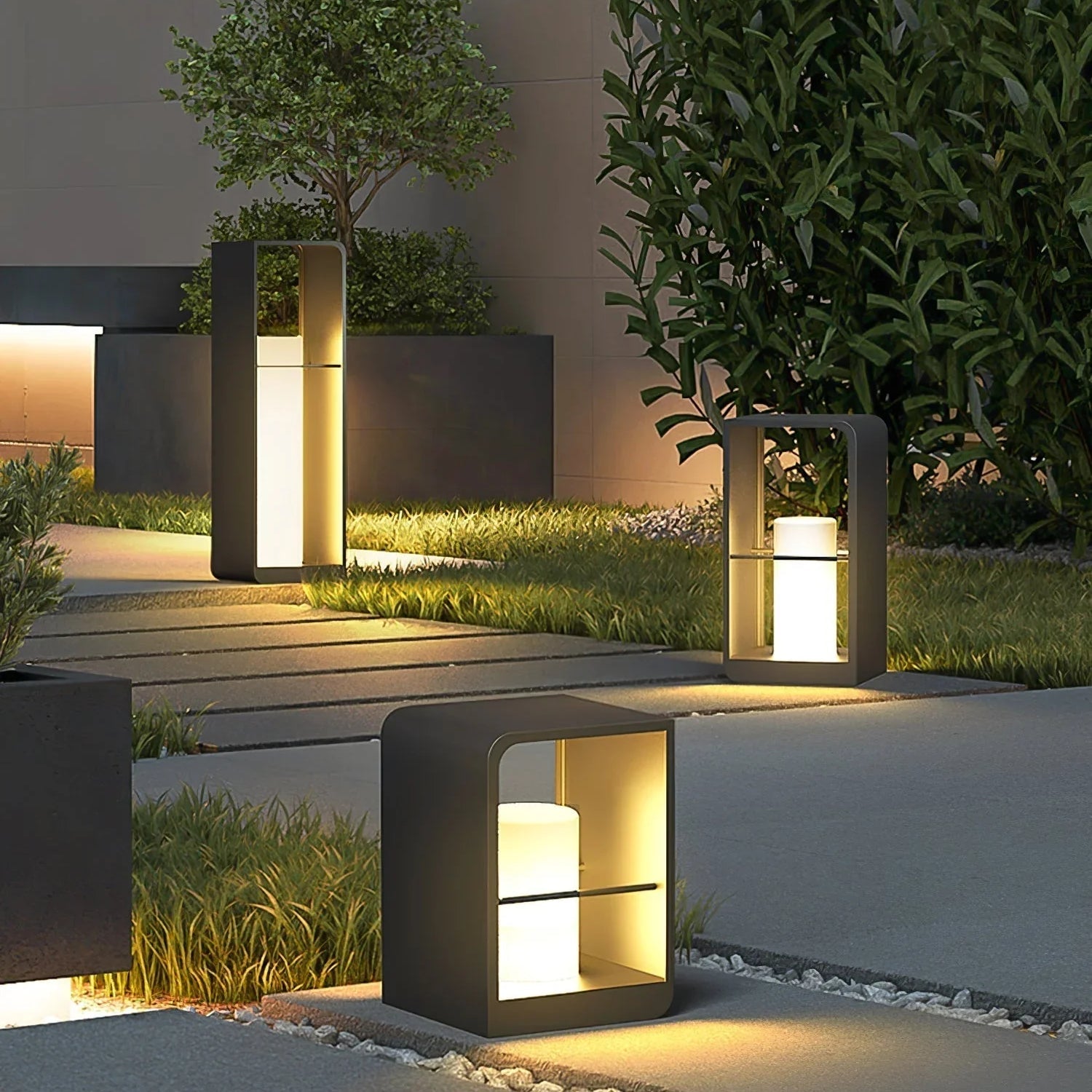 LED-Laternen-Gartenleuchte