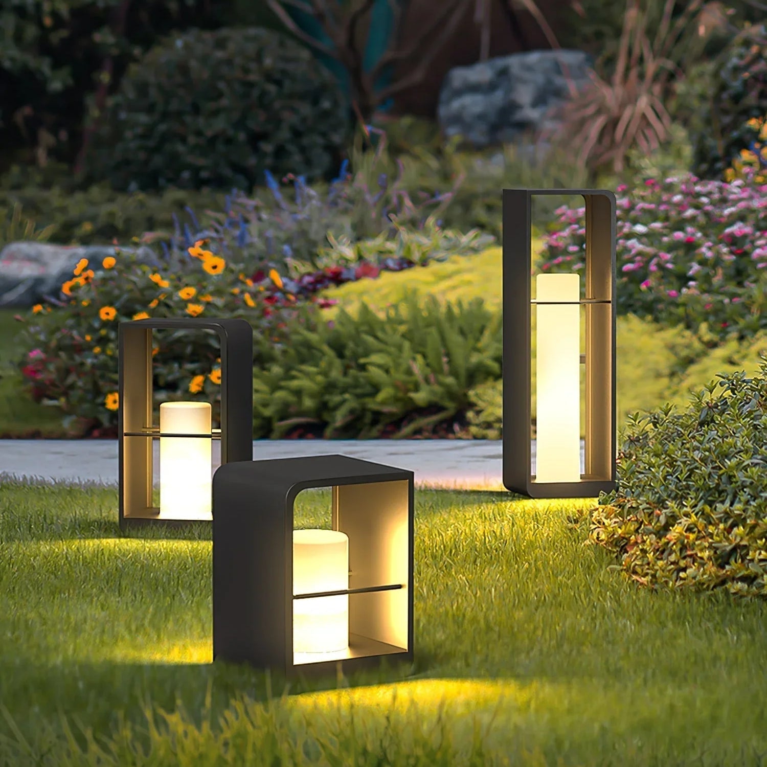 LED-Laternen-Gartenleuchte